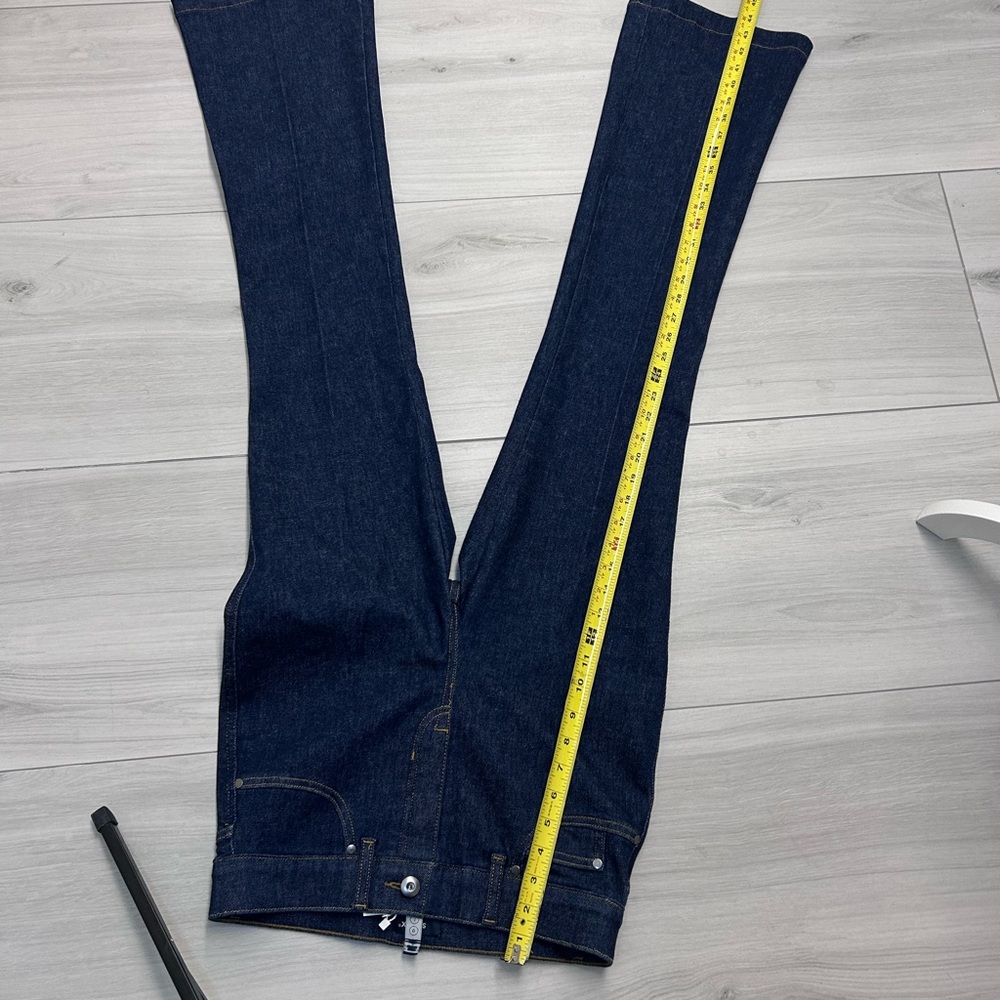 NEW SPANX Women's‎ Jeans Flare Leg Dark Blue Sz L - Picture 5 of 6